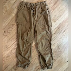 Free People Tan Cargo pants Relaxed Fit